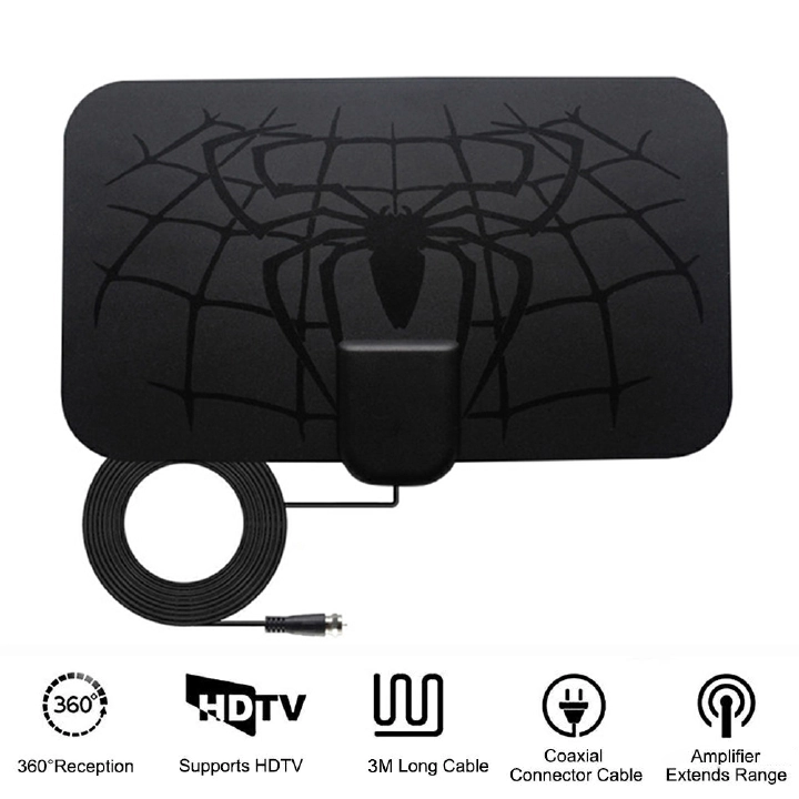 1500 miles indoor 4K Digital HDTV Indoor TV Antenna With Amplifier Signal Booster TV Radius Surf Fox Antena HD TV Antennas Aerial