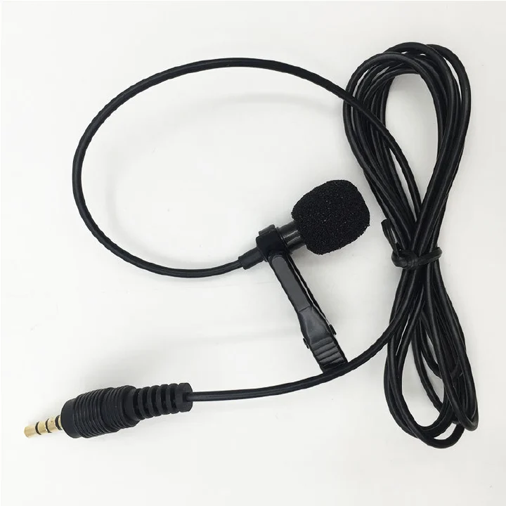 Portable External 3.5mm Hands-free Mini Wired Clip-on Lapel Lavalier Microphone For PC Laptop