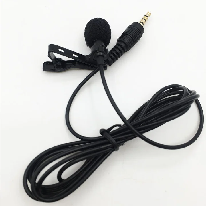 Portable External 3.5mm Hands-free Mini Wired Clip-on Lapel Lavalier Microphone For PC Laptop
