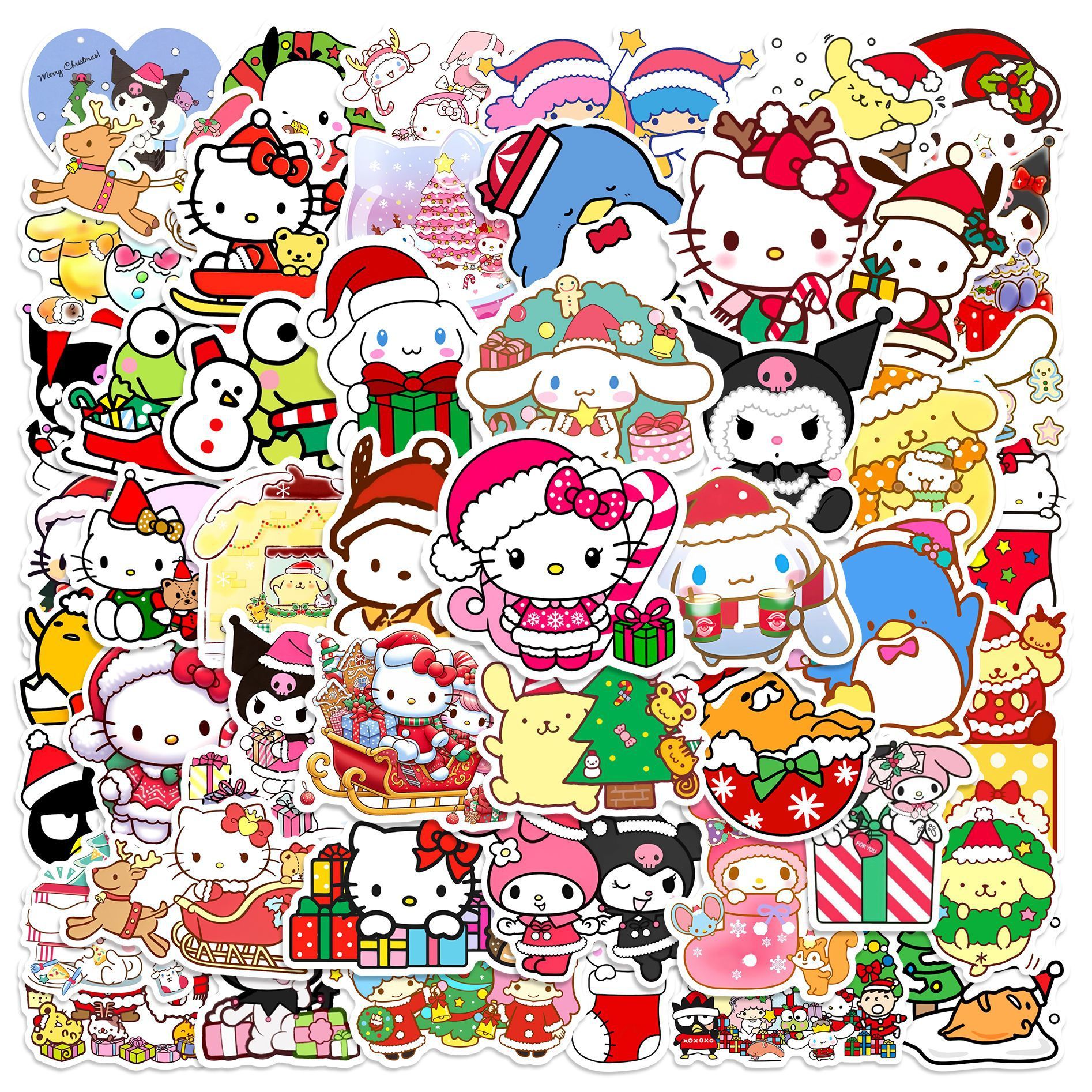 50 pcs Funny Dog Stickers Cartoon Cute Decals Toy Stationery Guitar Phone Bicycle Laptop Luggage Car Graffiti Kids Sticker