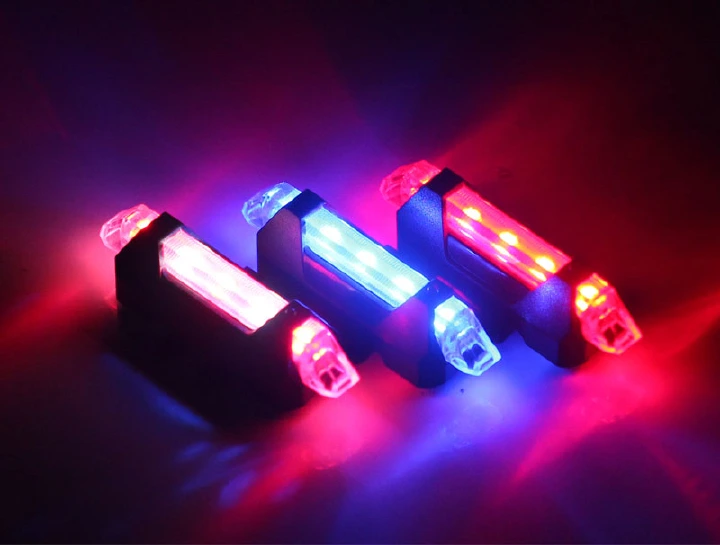 3 PCS Bike Bicycle light Rechargeable LED Taillight USB Cycling light Portable Flash Light