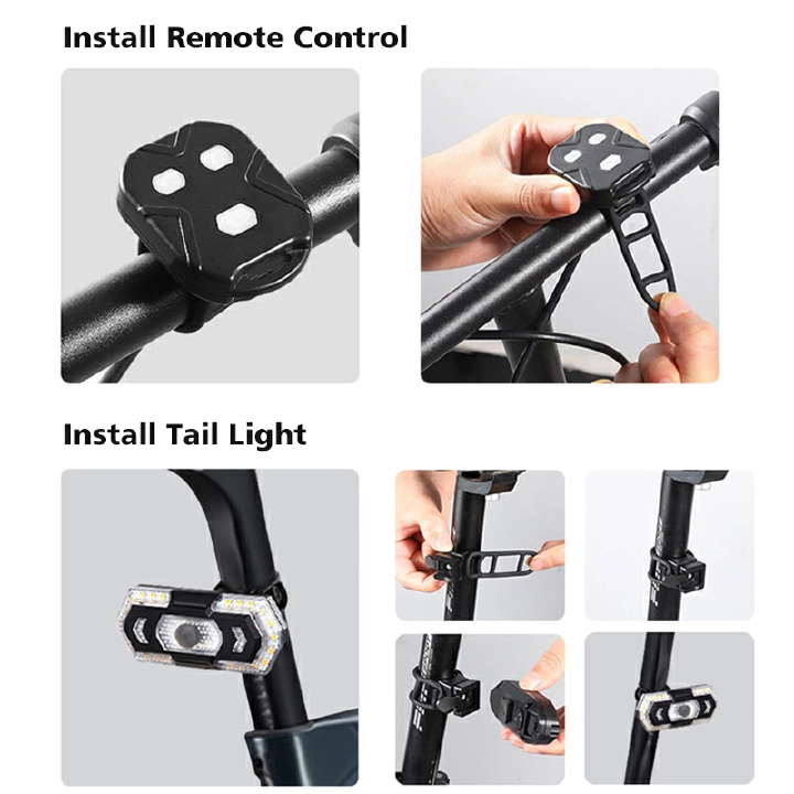 Rear Bike Light Rear Light For Bicycle Bike Rear Light 5 Modes Safety Warning Cycling Light Led Bike Tail Light With Remote
