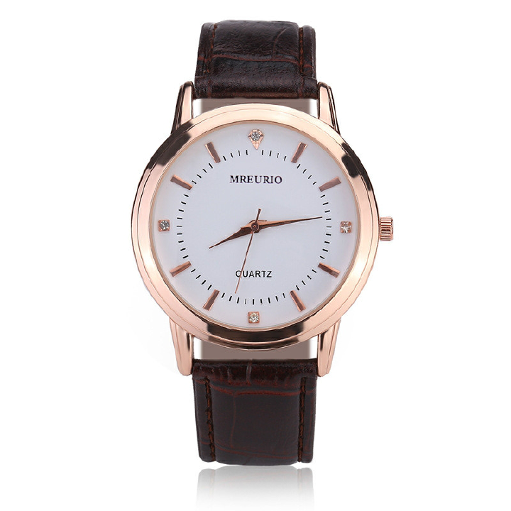 2Pcs/set Couples watches fashion men and women leather belt quartz wrist couple watche watchs ladies