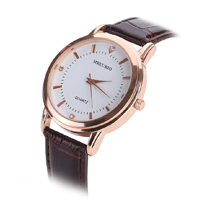 2Pcs/set Couples watches fashion men and women leather belt quartz wrist couple watche watchs ladies