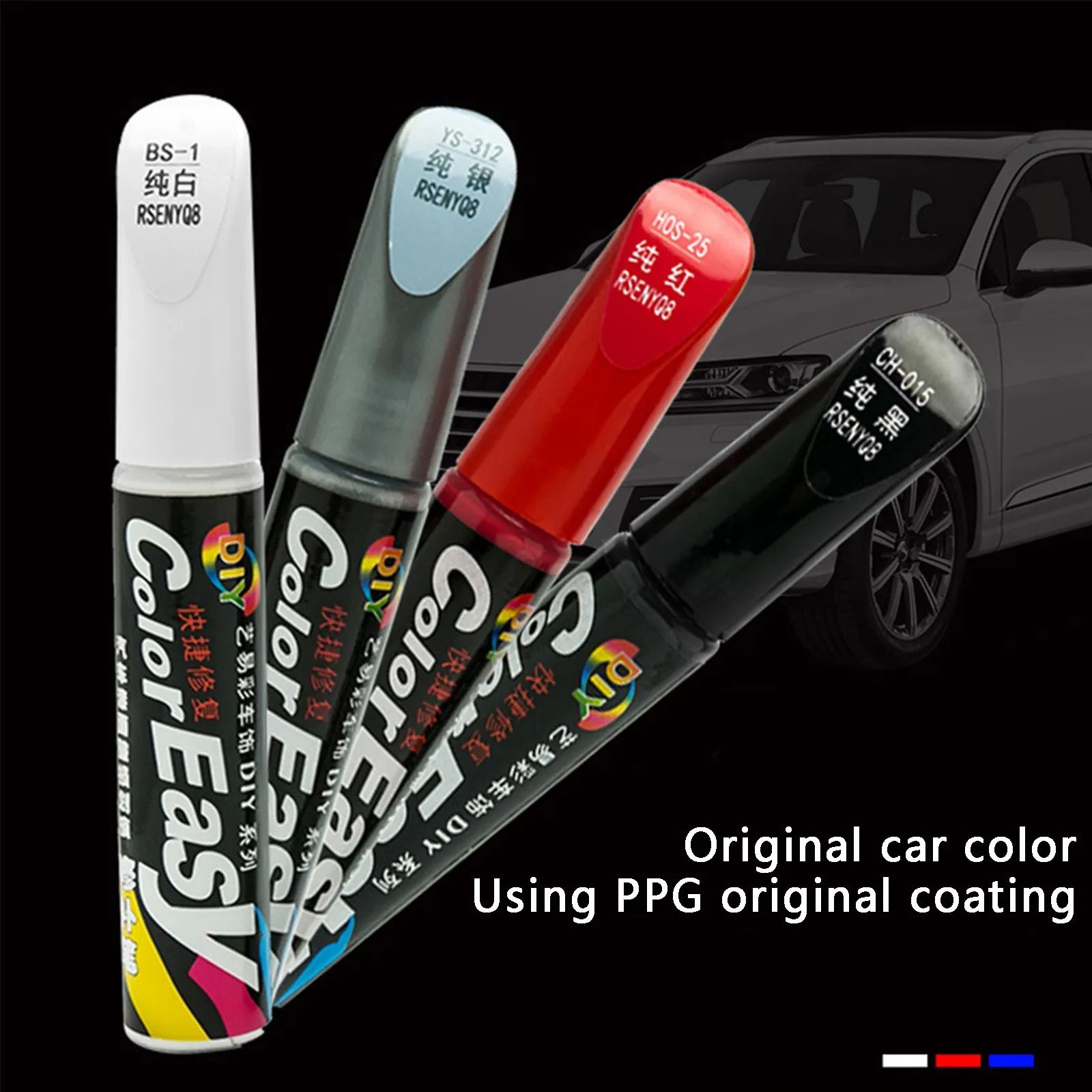 1x DIY Car Clear Scratch Remover Pen Car Paint Touch-Up Pen A Tool For Repairing Car Paint Scratches Repairing Depth Scratches White And Black Paint Scratch Remover