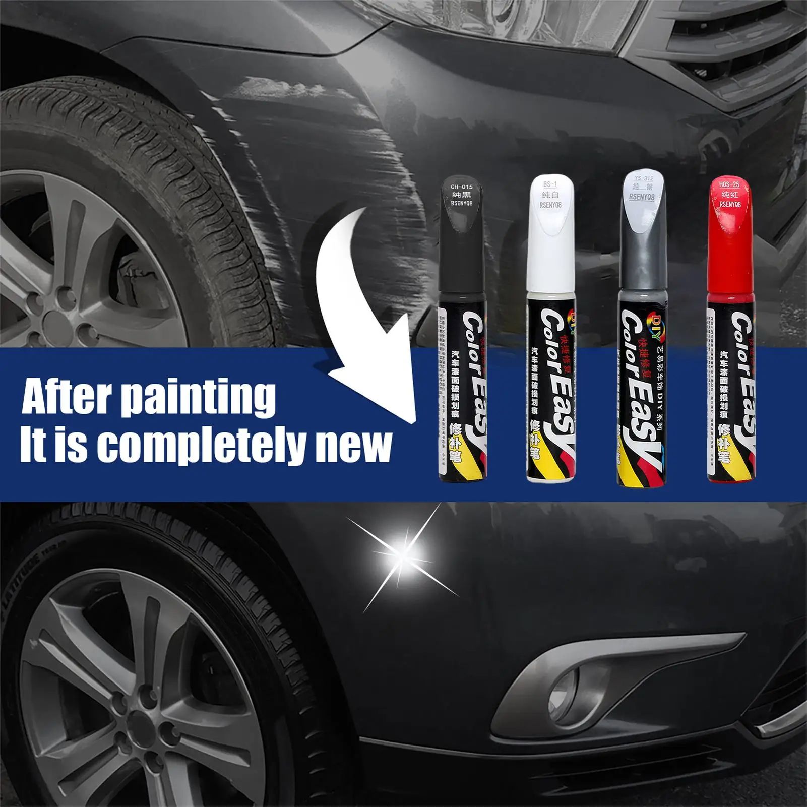 1x DIY Car Clear Scratch Remover Pen Car Paint Touch-Up Pen A Tool For Repairing Car Paint Scratches Repairing Depth Scratches White And Black Paint Scratch Remover