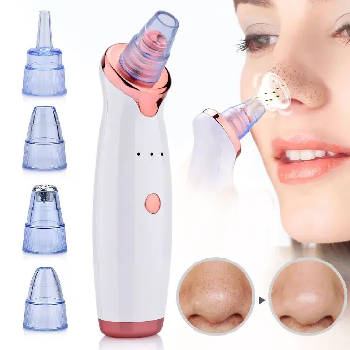 5 in 1 Blackhead Remover Diamond Dermabrasion Nose Vacuum Pore Cleanser Acne Pimple Suction Extractor USB Rechargeable Skin Care Tool