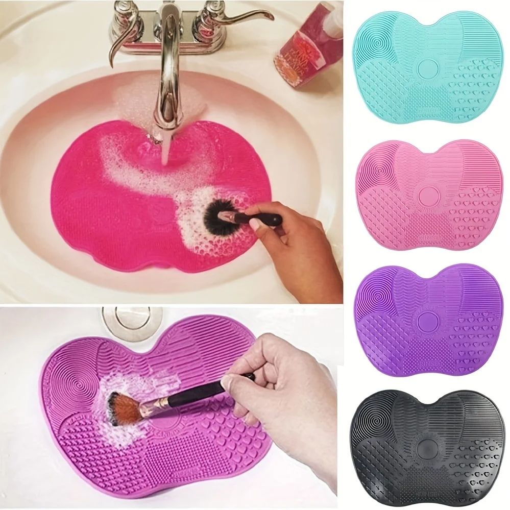 Silicone Brush Cleaner Cosmetic Make Up Washing Brush Gel Cleaning Mat Foundation Makeup Brush Cleaner Pad Scrubbe Board