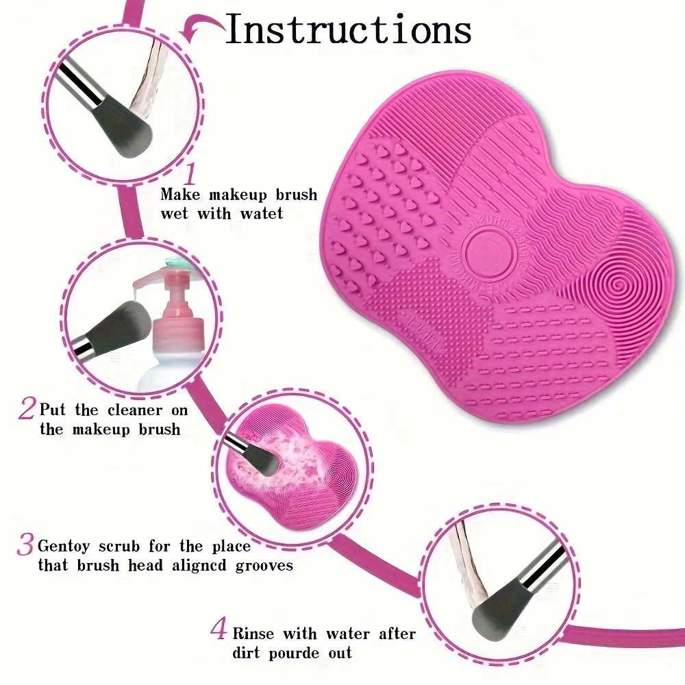 Silicone Brush Cleaner Cosmetic Make Up Washing Brush Gel Cleaning Mat Foundation Makeup Brush Cleaner Pad Scrubbe Board