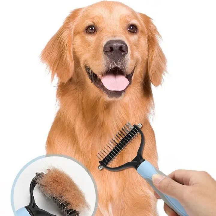 Professional Pet Deshedding Brush Dog Hair Remover Pet Fur Knot Cutter Puppy Cat Comb Brushes Dogs Grooming Shedding Supplies