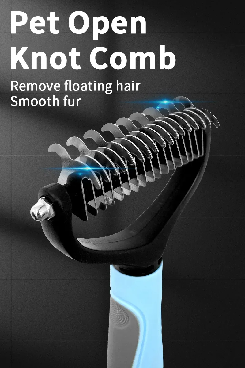 Professional Pet Deshedding Brush Dog Hair Remover Pet Fur Knot Cutter Puppy Cat Comb Brushes Dogs Grooming Shedding Supplies