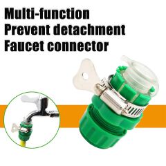 Garden Water Hose Connector with Clamp 1/2 Inch Adjustable Garden Hose Pipe Tube Tap Adapter Quick Connect