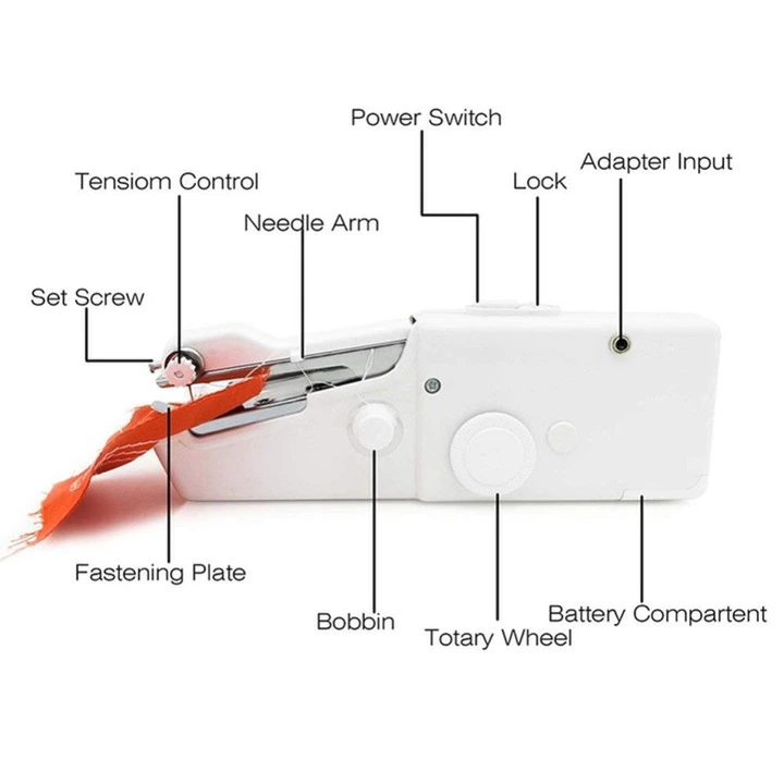 Household Mini Hand Sewing Machine Quick Stitch  Miniature Desktop Electric Household Mini Multifunction Handheld Simple Sewing Machine