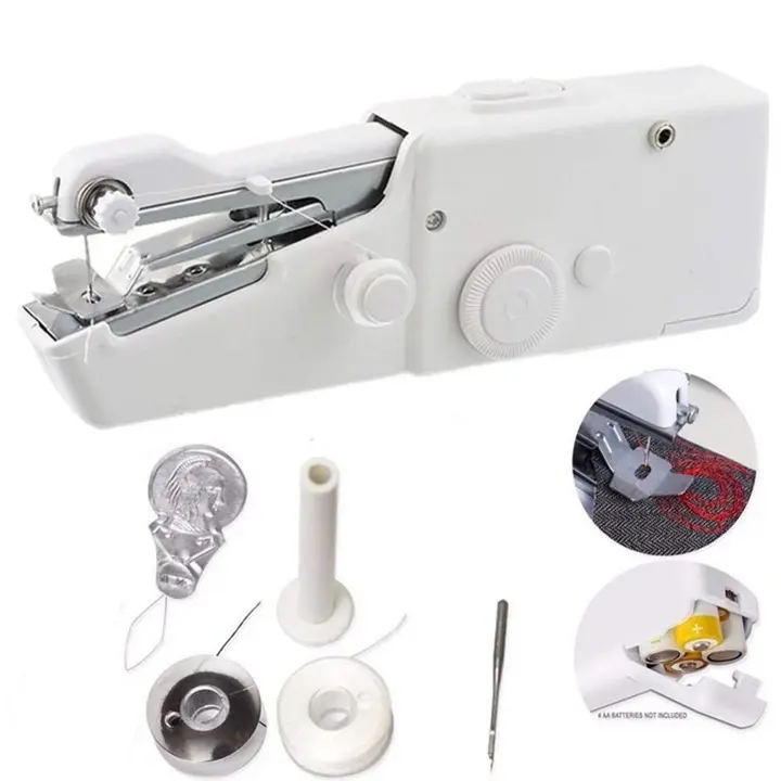Household Mini Hand Sewing Machine Quick Stitch  Miniature Desktop Electric Household Mini Multifunction Handheld Simple Sewing Machine