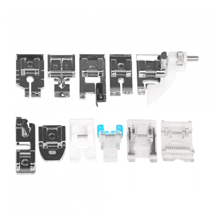 11pcs Domestic Sewing Machine Presser Foot Feet For Household Multi-functional Sewing Machines