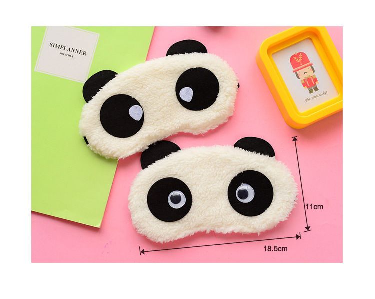 Sleep Mask Sleeping Mask Soft Fur Sleep Eye Cover Adjustable Sleep Mask Travel Mask Eye Mask,Cute Panda Sleeping Face Eye Mask Blindfold Shade Traveling Sleep Eye Aid