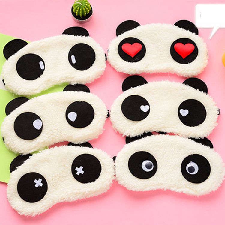 Sleep Mask Sleeping Mask Soft Fur Sleep Eye Cover Adjustable Sleep Mask Travel Mask Eye Mask,Cute Panda Sleeping Face Eye Mask Blindfold Shade Traveling Sleep Eye Aid
