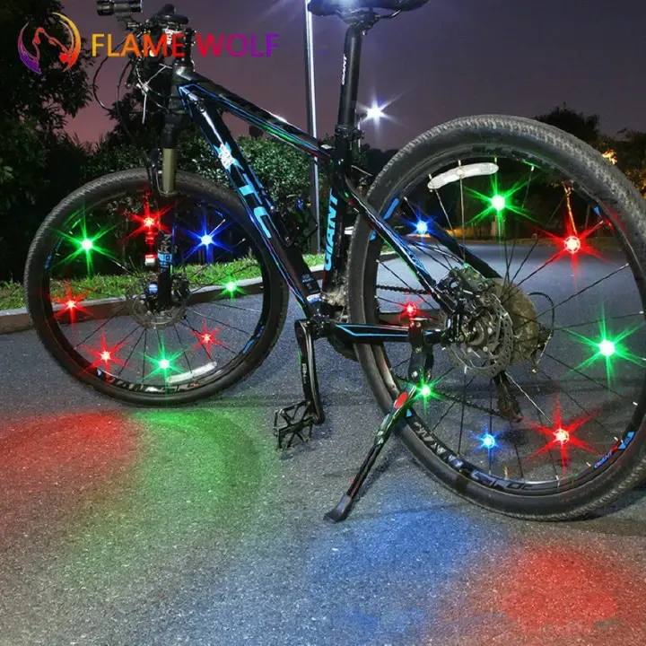 Bicycles spoke lights mountain bikes lamp led lights wheel decorative lights 1 pcs bikers accessories bike Bicycle Hot Wheel Lights Mountain Bike Frame Decoration Lights