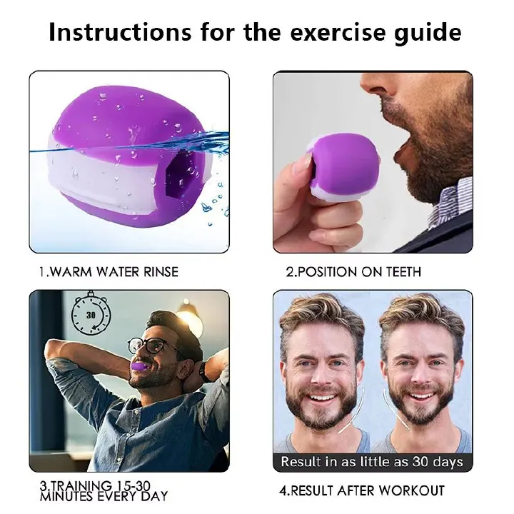 Jaw Muscle Exerciser Jaw Exercise Ball Food-grade Silica Gel JawLine Muscle Training Fitness Ball view 3