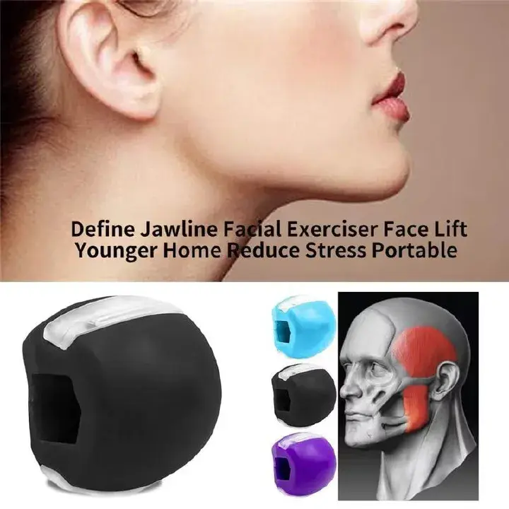 Jaw Muscle Exerciser Jaw Exercise Ball Food-grade Silica Gel JawLine Muscle Training Fitness Ball