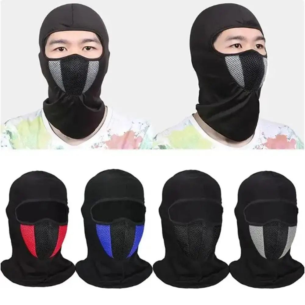 Breathable Balaclava Motorcycle Full Face Mask Motorbike Cycling Bike Mask Motocross Helmet Hood Moto Riding Neck Face Mask