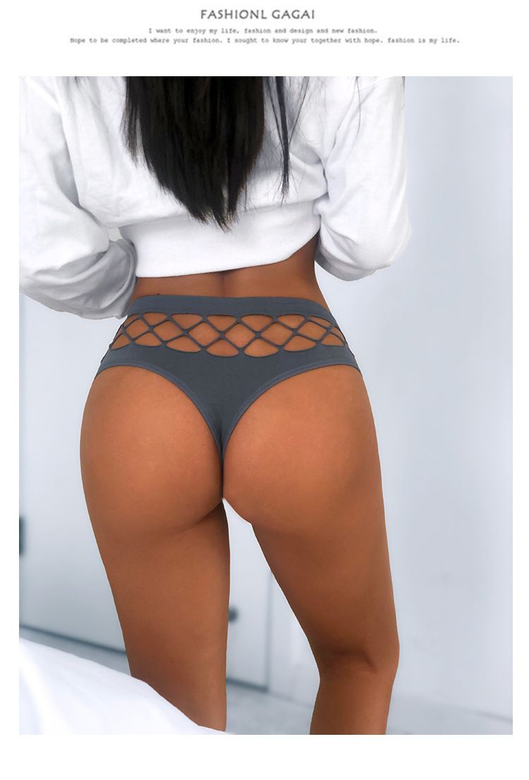 1pcs/5 pcs Sexy Women's Thong Panties Waist Hollow G-Strings Exotic Lingerie Breathable Nylon Underwear Ladies Thongs Underpants