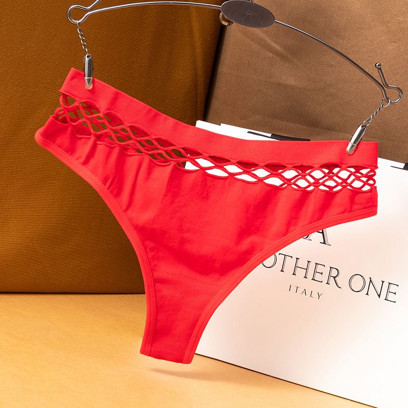 1pcs/5 pcs Sexy Women's Thong Panties Waist Hollow G-Strings Exotic Lingerie Breathable Nylon Underwear Ladies Thongs Underpants