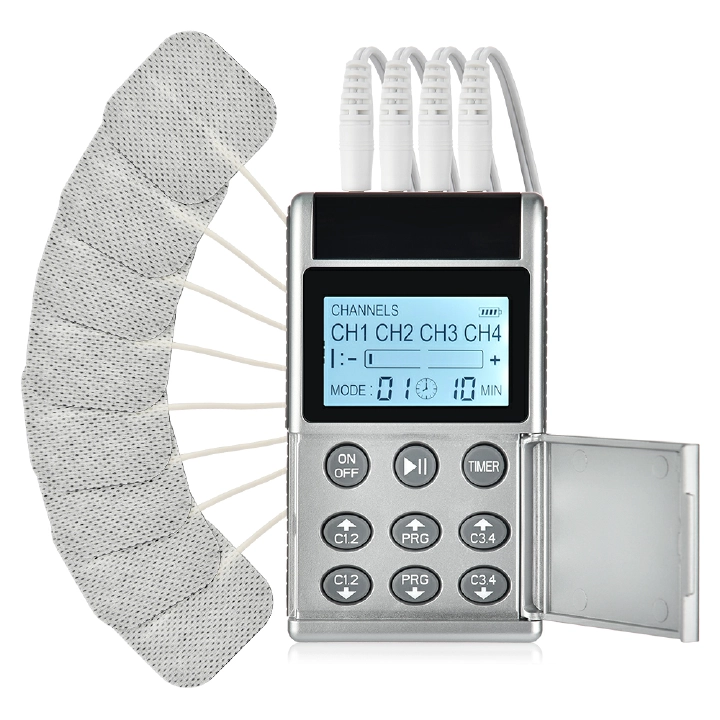 15 Modes 4 Output Electric EMS TENS Machine Muscle Stimulator with Electrode Pads Health Care