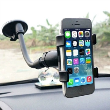 1PC Car Phone Holder Windshield Holder For Phone In Car  Universal Car Mobile Phone Holder Stand Rotating 360 Degree Long Arm Windshield Mount for GPS