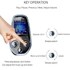 Car MP3 Music Player Bluetooth 5.0 FM Transmitter Wireless Adapter Handsfree Call QC3.0 Fast Charger Support TF Card U Disk