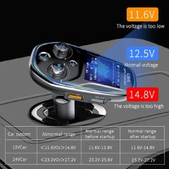 Car MP3 Music Player Bluetooth 5.0 FM Transmitter Wireless Adapter Handsfree Call QC3.0 Fast Charger Support TF Card U Disk