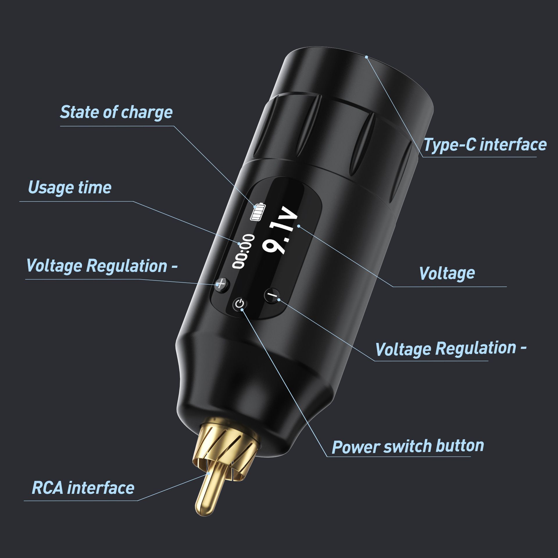 Tattoo Machine Tattoo Short Pen Set Wireless Tattoo Machine Rocket Tattoo Short Pen Cutting, Misting, and Tattooing Integrated Machine