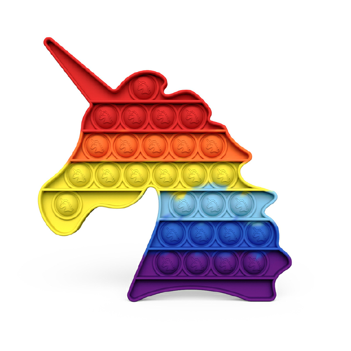 Rainbow Pop Push Bubble Fidget Toys for Boys and Girls, Anti Stress Sensory Toy, Stress Relief Toys New Pop Fidget Push Bubble Fidget Sensory Toy Autism Special Needs Squeeze Funny Dinosaur Owl