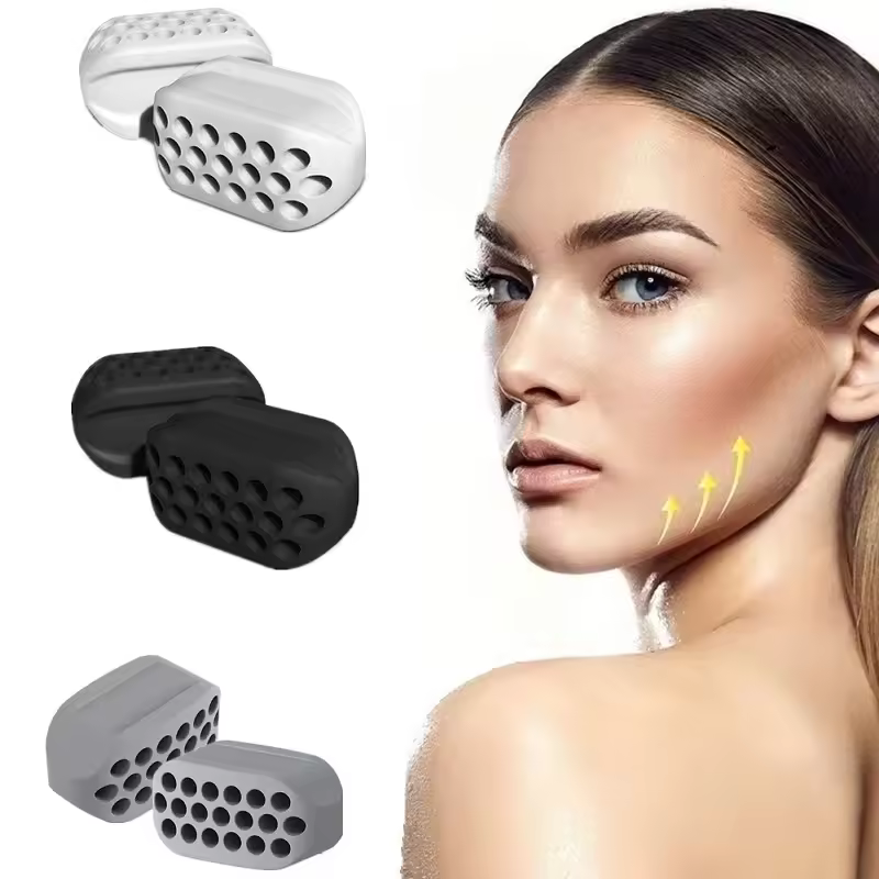 1pcs/2 pcs JawLine Exerciser Ball Facial Jaw Muscle Toner Trainin Fitness Anti-aging Food-grade Silica Face Chin Cheek Lifting Slimmin