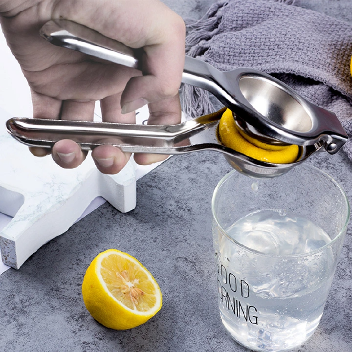Stainless Steel Duty Manual Orange Lemon Lime Citrus Squeezer Fruit Juicer Hand Press silver