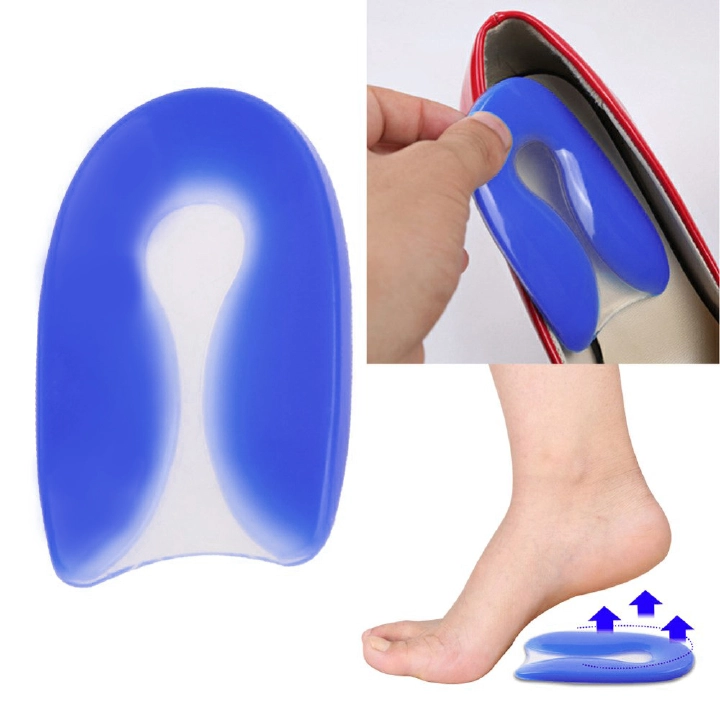 1PairSilicone Heel Pads, Foot Pain Relief Silicone Gel U-Shape Plantar Fasciitis Heel Protector Heel Spur Cushion Pad Shoe Insert Insole Men Women