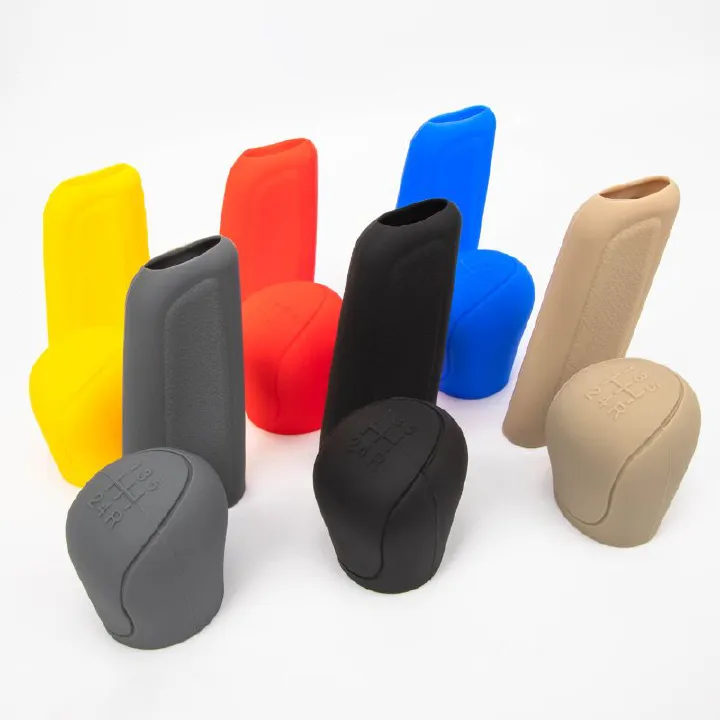 2Pcs Universal Manual Car Hand Brake Case Silicone Gear Head Shift Knob Cover Gear Shift Collars