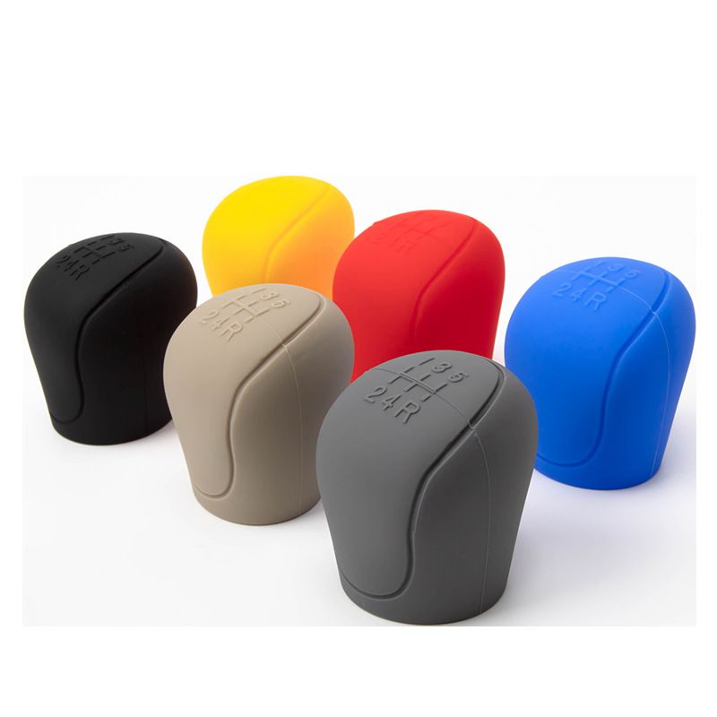 2Pcs Universal Manual Car Hand Brake Case Silicone Gear Head Shift Knob Cover Gear Shift Collars