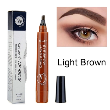 Four-headed eyebrow pencil lasting and not easy to smudge four-pronged liquid eyebrow pencil