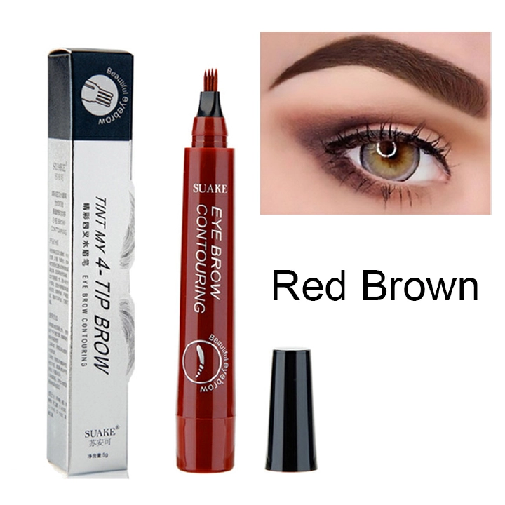 Four-headed eyebrow pencil lasting and not easy to smudge four-pronged liquid eyebrow pencil