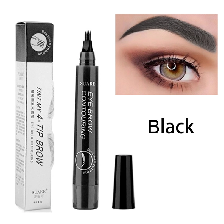 Four-headed eyebrow pencil lasting and not easy to smudge four-pronged liquid eyebrow pencil