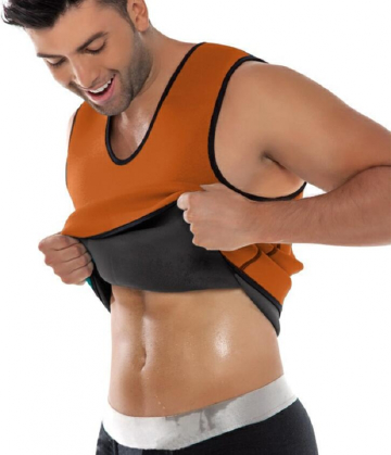 Slimming Belt Belly Men Vest Body Shaper Neoprene Abdomen Fat Burning Shaperwear Corset Weight Loss Men's Sports Sweat Vest Cloth Belt Tightening Rubber Latex Absorbent Body Shaper Tank Top