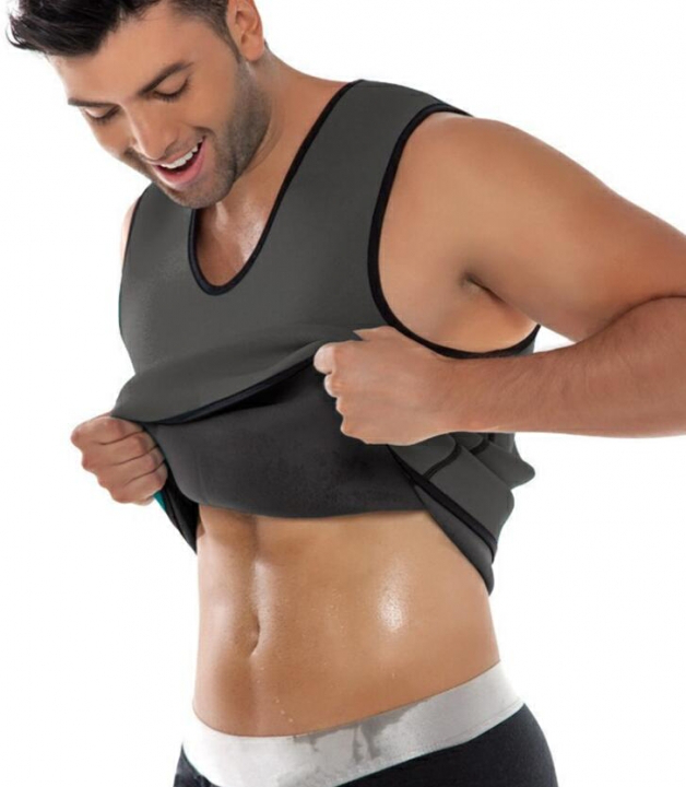 Slimming Belt Belly Men Vest Body Shaper Neoprene Abdomen Fat Burning Shaperwear Corset Weight Loss Men's Sports Sweat Vest Cloth Belt Tightening Rubber Latex Absorbent Body Shaper Tank Top