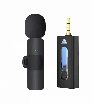 Wireless 3.5mm Lavalier Lapel Microphone Omnidirectional Condenser Mic for Camera Speaker Smartphone Recording Mic for Youtube