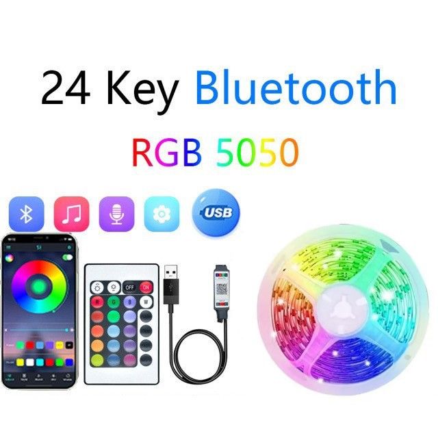 5M  LED Light Strip Light USB LED RGB Lights Flexible LED Lamp Tape Ribbon Tape Diode DC With IR Remote Controller