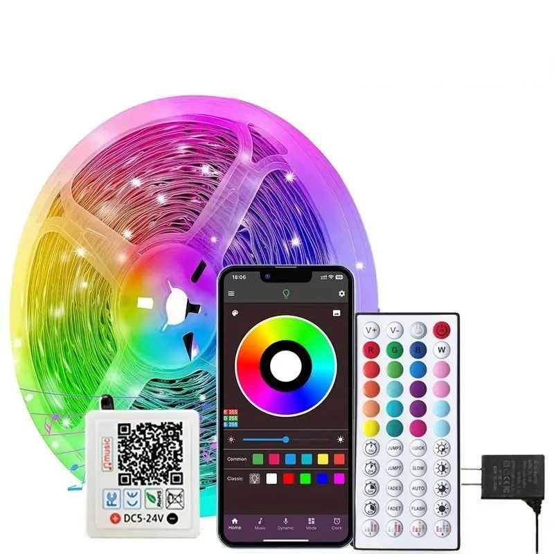 5M  LED Light Strip Light USB LED RGB Lights Flexible LED Lamp Tape Ribbon Tape Diode DC With IR Remote Controller