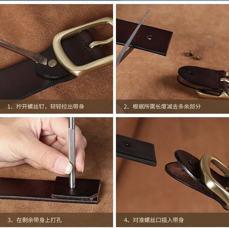 Vintage Belt For Men's Leather Casual Business Minimalist PU Belt For Men's Middle-aged And Young Fashionable Versatile Needle Buckle Belt