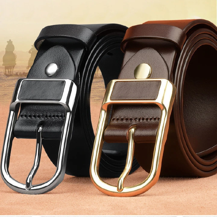 Vintage Belt For Men's Leather Casual Business Minimalist PU Belt For Men's Middle-aged And Young Fashionable Versatile Needle Buckle Belt