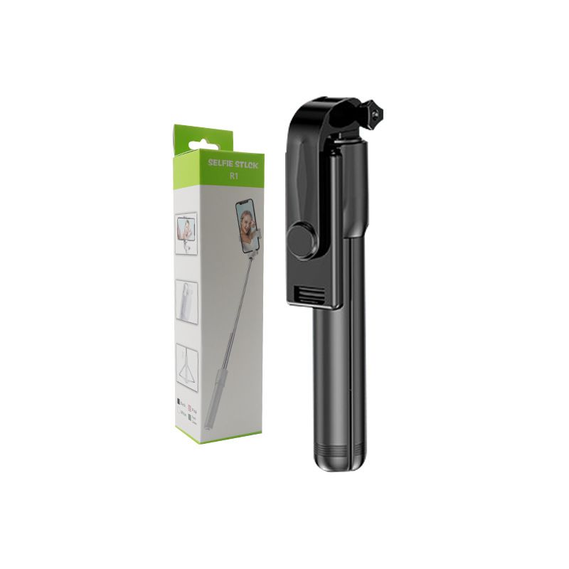 Wireless bluetooth selfie stick foldable mini tripod with fill light shutter remote control for IOS Android Smart phone