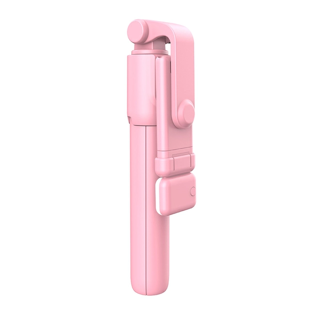 Wireless bluetooth selfie stick foldable mini tripod with fill light shutter remote control for IOS Android Smart phone